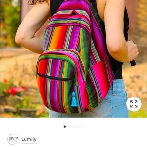 Lumily Hacienda Sarape Stripe Multicolor backpack